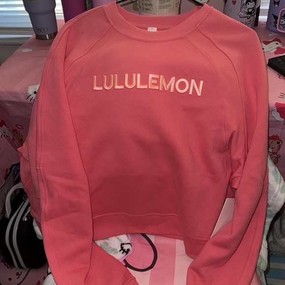 Lululemon Scuba Oversized Pullover NWT- XL/XXL and XS/S Sakura Pink - Picture 3 of 5